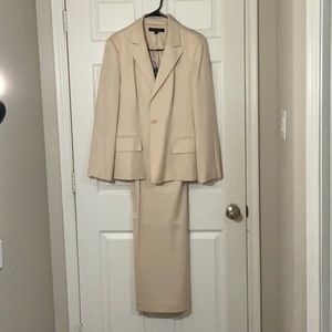 Anne Klein Womens Suit Beige Tan Blazer